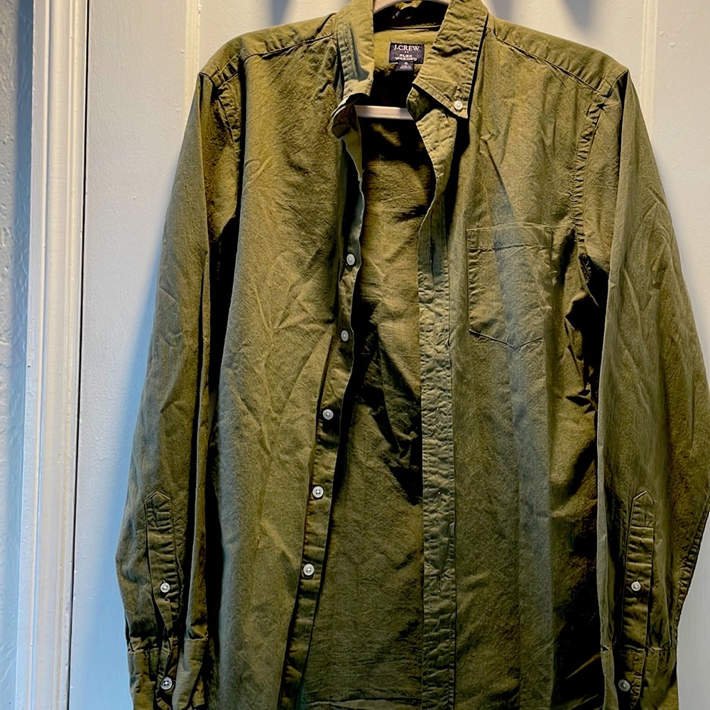 J Crew slim flex washed shirt
